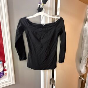 Express Black Long Sleeve Women's Top